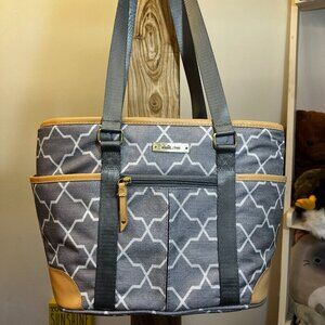 Arctic Zone Gray White Insulated Cooler Tote Bag